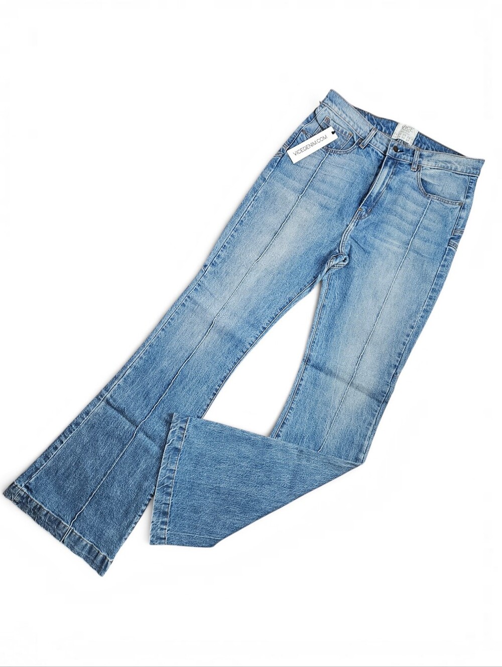 REVICE Denim 32x36 Tall Jeans Extra Long Venus Flare High Rise Front Seam Star